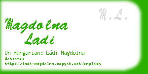 magdolna ladi business card
